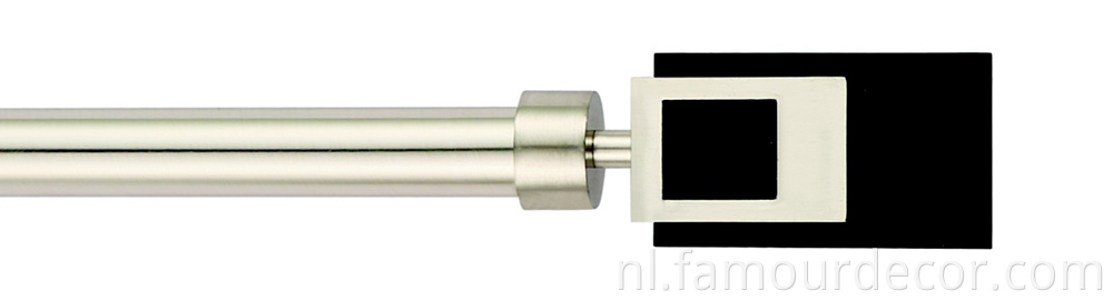 Metal finial with Acrylic curtain pole